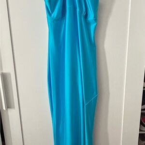 Fashion Nova Vibrant Turquoise Dress